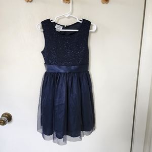 Special Editions 4/5 blue tulle sequins sleeveless dress UGC